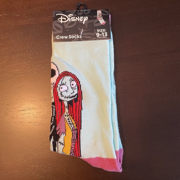 Disney Other - NEW The Nightmare Before Christmas Jack & Sally  Crew Socks Unisex Size 9-13